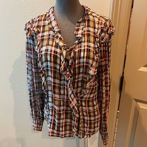 Anthropologie Maeve Fall Blouse Sz 8